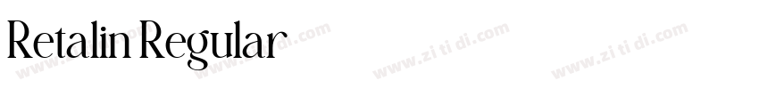 Retalin Regular字体转换